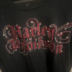 Harley-Davidson Black Tee with Pink Detailing